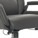 Barcalounger Merced Executive Office Chair, Ergonomic Leather Lumbar Support Desk