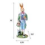Fitz and Floyd Jardin 16” Male Rabbit Figurine