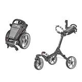 Caddytek AUTO +360 Golf Push Cart – Auto Fold, 3 Wheels, Swivel Front Wheel