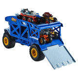 Hot Wheels Monster Trucks Rhino Rig Hauler with 2 Big Rigs, 3 Monster Trucks & 4 Die-Cast Cars