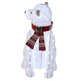 2-Pack Lighted Polar Bear Christmas Decor 4 Ft & 2.6 Ft Twinkling Bear Yard Prop