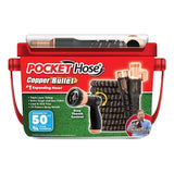 Pocket Hose Copper Bullet Expandable Garden Hose w/10 Pattern Thumb Spray Nozzle