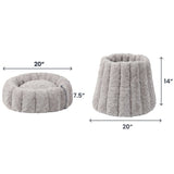 PawsPik 20" 3-in-1 Convertible Plush Cat Cave & Donut Bolster Hideaway Pet House