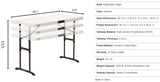 Lifetime Commercial 4-Foot Adjustable Height Folding Table 2-Pack – Indoor & Outdoor HDPE Utility Tables