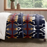 Pendleton Faux Fur Luxe Blanket 700 GSM Heavyweight Ultra-Soft Printed Polyester