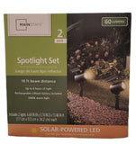 Mainstays 2 pack 60 Lumens Spotlight Set, 3000K Solar LED Landscape Spot Light