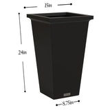 Mayne 24" Tall Planter 2-Pack UV Resistant Polypropylene Patio Containers