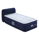 Sealy Air Mattress 18" Twin Air Mattress with Headboard & Built-In Electric Pump