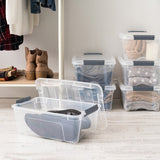 IRIS 12.9-Qt. Buckle-Up Stackable Storage Bins with Lids & Snap Latches, 6-Pack