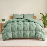 Casual Living Zuri Mega Puff 3-Piece Comforter Set, Reversible Pintuck Bedding Set