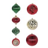 Member’s Mark 7-Piece Oversized Shatterproof Christmas Ornament Set, 150 mm & 200 mm