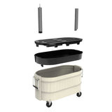 Permasteel Rolling Self-Watering Garden Bed Planter with Casters for Plants