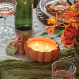 Northern Lights 9 oz. Ceramic Pumpkin Candle, 2-Wick, Up to 20-Hour Burn