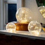 Set of 3 Evergreen LED Glass Cubes or Spheres Towers, 3 Glass Tower w/ 24 Lights