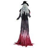 12 ft. Animated Halloween Witch – Motion Sensor, Blinking LED Eyes, Moving Head & Jaw, Sound, Timer & Volume Control