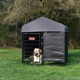 Lucky Dog 4'X4' STAY Series Studio Jr. Dog Kennel with Privacy Screen