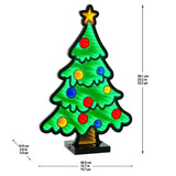 23.2" Holiday Infinity Mirror Christmas Tree, Double-Sided 3D LED Tabletop Decor