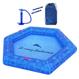 Tommy Bahama 8' Inflatable Water Hammock Set - 12" Inflatable Tubes Party Island