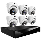 Night Owl 12-Channel DVR Security System with 6 Wired 2K Cameras, 1TB Storage & Two-Way Audio