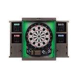 Barrington Electronic Dartboard with Cabinet, LED Lights with 12 Soft-Tip Darts