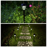 ExcMark 10-Pk Solar LED Pathway Lights, 360° Mandala Ground Pattern Circle Glow