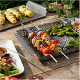 Henckels 8-Piece BBQ Grilling Set – Stainless Steel Grill Basket, Grill Topper & Skewer Set