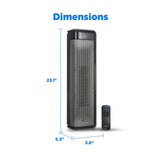 Midea 23" Dual-Flex Space Heater, Oscillating Vertical Horizontal Quiet w/Remote