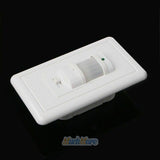 Automatic PIR Motion Sensor Light Switch, 180° Infrared Wall Switch, 110V