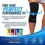 Copper Fit Pro Air Knee Compression Sleeves, Breathable Lightweight Design, 2-pc