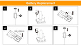Lutec 4-pack 25 Lm Solar LED Pathway Lights - Aluminum Glass Frame Garden Lights