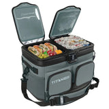 Titan PRO 48 Can Cooler – Deep Freeze Insulated Zipperless Cooler w/ Magnetic ColdLok Lid, Leak-Proof, 3-Day Ice Retention