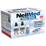NeilMed Sinus Rinse Kit – 2 Squeeze Bottles, 250 Premixed Saline Packets & NasaMist Saline Spray