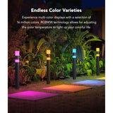 Govee RGBICWW Outdoor Path Lights, 4-Pack Smart LED Landscape Lighting with App