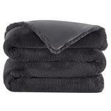 FRYE Luxe Faux Fur Throw 60" × 70" Reversible Plush 1150 GSM Heavyweight Blanket