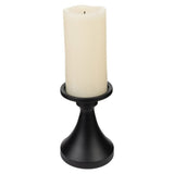 10-Pc Fusion Flameless LED Wax Candle Set Metal Holders Tapers, Pillars & Remote