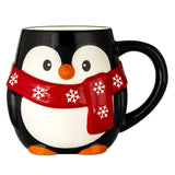 Signature Housewares Figural Christmas 4 Mug Set, Santa, Snowman, Penguin & Bear