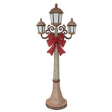 7FT Christmas Triple Lamp Post with 220 LED Lights – Outdoor Lighted Holiday Post Light