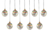Member’s Mark 9-Piece Twinkling LED Globe Light Set, 16' Lighted Length with Remote & Timer
