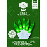 Holiday Time 21 Ft 100-Count Incandescent Mini Christmas String Lights, 2 Pack