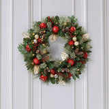 Pre-Lit Wreath with 50 Battery Operated LED Lights 76.2 cm (30 in.) - 1739984