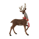 Holiday Time 13.5" H Standing Resin Deer with Red Collar, Reindeer Figurines