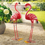 Member's Mark 2-Piece 35.8" Metal Flamingo Garden Statues with Lawn Anchors