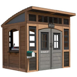 Wooden Outdoor Playhouse Kidkraft Sunny Bluff House Play Kitchen & Picnic Table