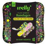 WELLY Glow-in-the-Dark Flex Fabric Bandage Tin & Refill Pack, 159 Count
