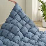Casual Living Zuri Mega Puff 3-Piece Comforter Set, Reversible Pintuck Bedding Set with Shams
