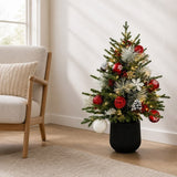 CGH 36-Inch Pre-Lit Mixed Pine Decorated Artificial Christmas Tree with 70 Light