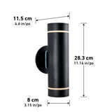 Artika 11.14" Indoor/Outdoor 2-Bulb Vertical Wall Light Black or Stainless Steel
