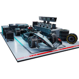 Spinmaste 4D Build Mercedes W15 Garage Set 3D Puzzle Model Kit with LEDs, 253 Pc