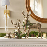 Member’s 2-Piece Mark Holiday Deer Décor Set with Greenery Wreaths