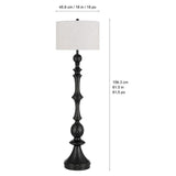 Bridgeport Designs Barcelona Floor Lamp Traditional Turned-Base Silhouette Light